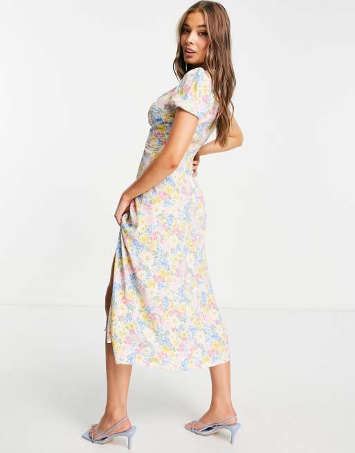 Robe longue fleurie online stradivarius