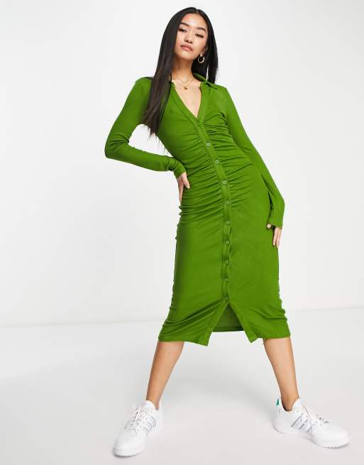 Stradivarius robe shop longue verte