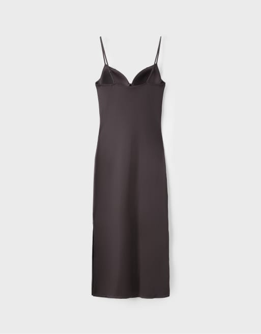 Stradivarius robe moulante marron, 7 de 7