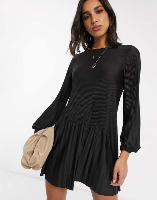 Stradivarius - Robe plissée - Noir | ASOS