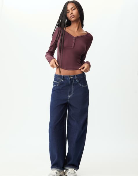 Stradivarius – Röd blus med knappar - view 1