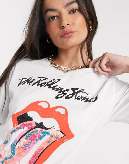 Rolling stones deals t shirt women's