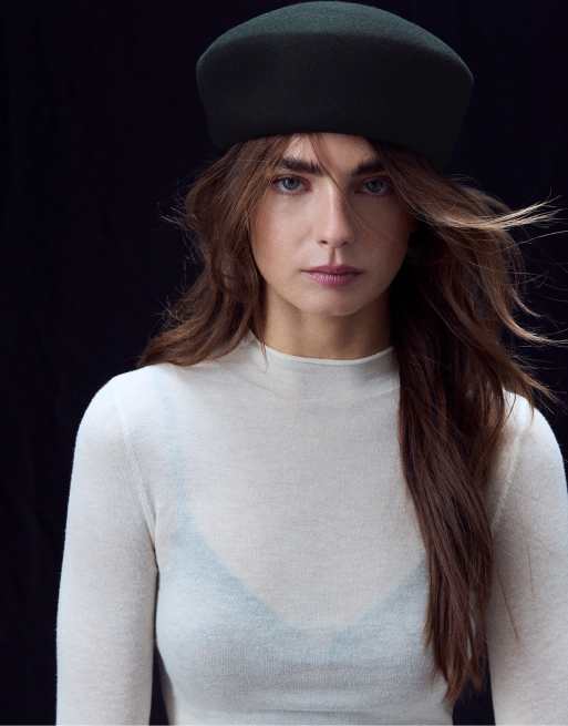 Stradivarius ronde beanie in zwart, 2 van 4