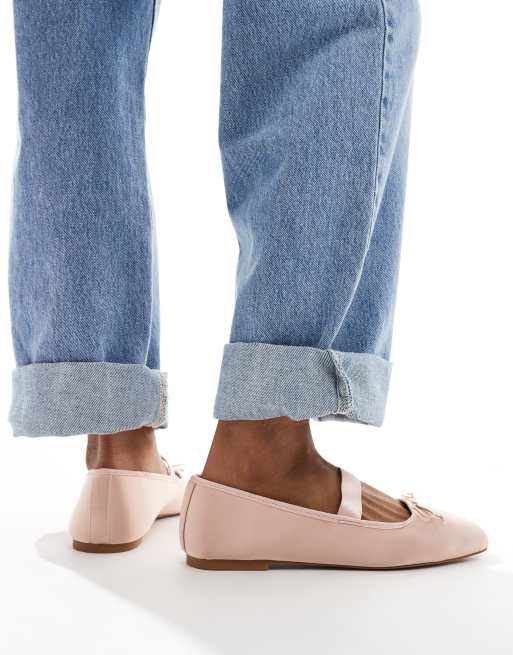 Stradivarius – Rosa ballerinaskor med remmar, 2 av 4