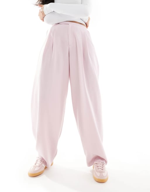 Stradivarius – Rosa, figursydda byxor med ballongben, 4 av 5