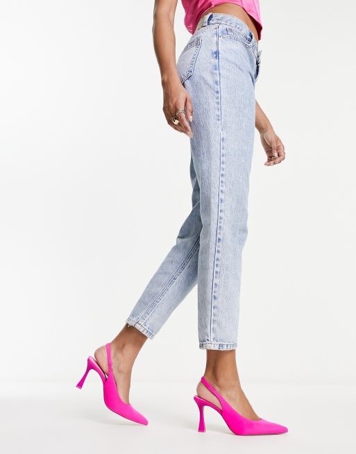 Stradivarius – Rosa pumps med hälrem