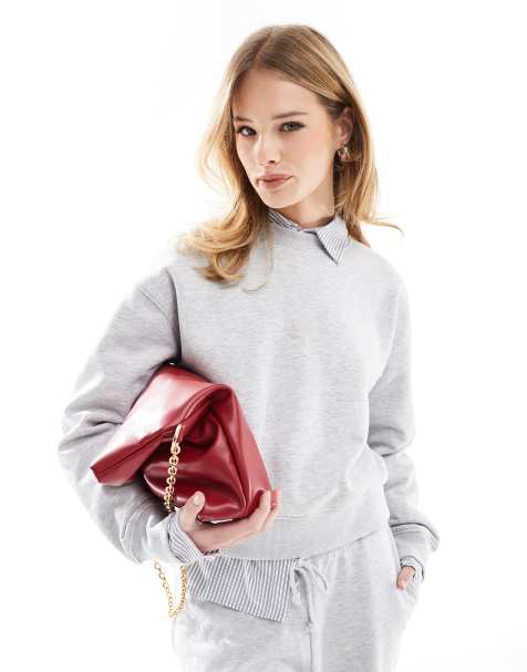 Stradivarius round neck sweatshirt in gray - view 1