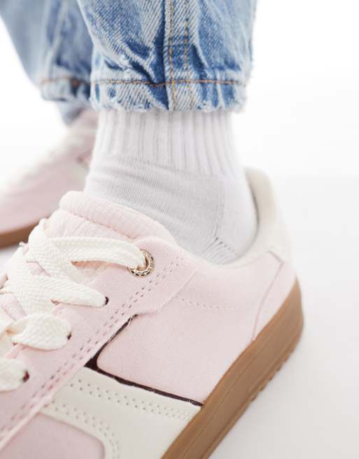 Stradivarius rubber sole sneakers in pink