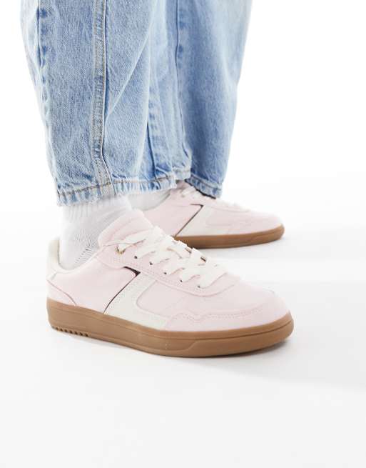 Stradivarius rubber sole sneakers in pink