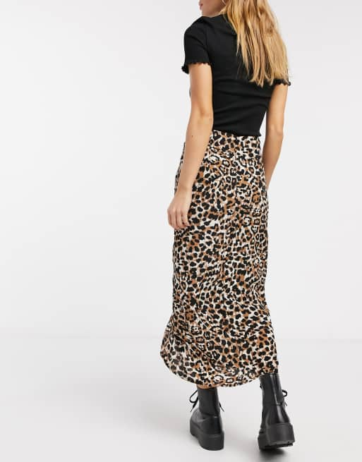 Leopard shop ruched skirt