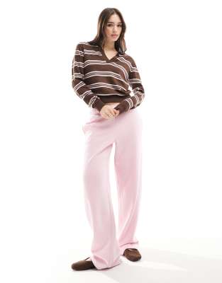 Stradivarius Rugby Top In Brown