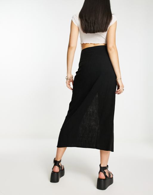 [RRACE] / ☆ Jersey Twist Skirt / Black Ceri Maxi Twist Skirt - Black | MESHKI US