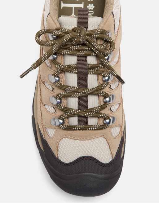 Stradivarius S008 trekking-sneakers i beige, 4 af 5