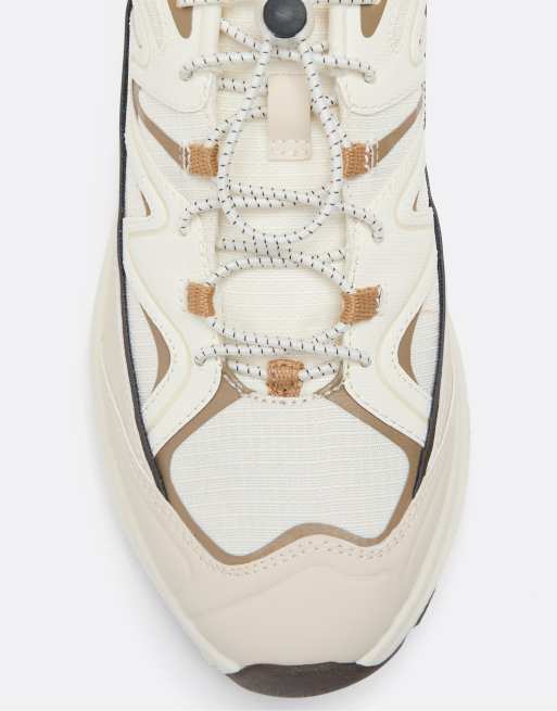 Stradivarius S008 trekking sneakers i råhvid, 3 af 4