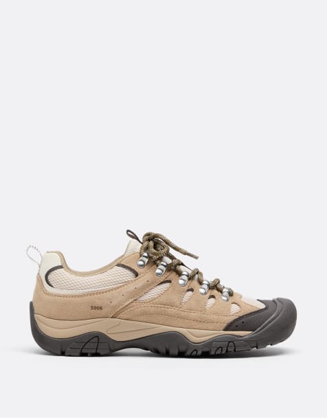 Stradivarius S008 trekking trainers in beige - view 1