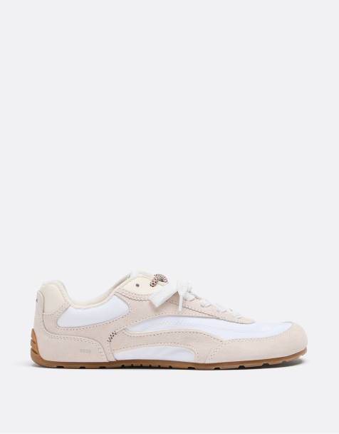 Stradivarius S009 Sneaker mit Lederdetails in Ecru - view 1