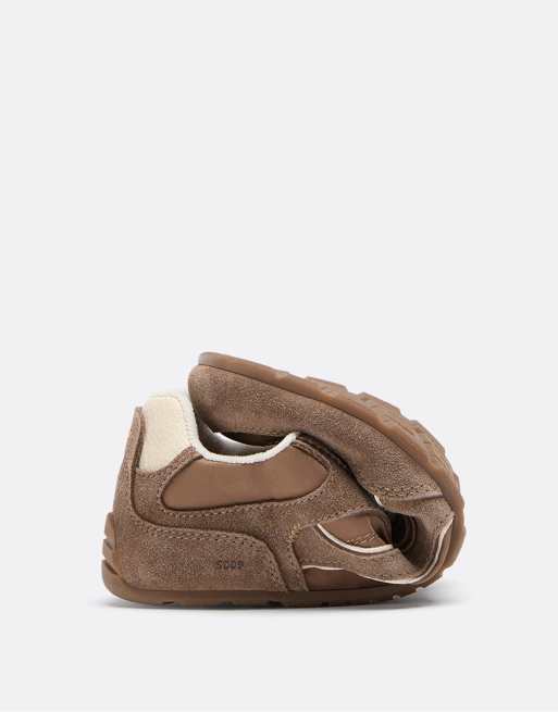 Stradivarius S009 sneakers met leren details in bruin, 3 van 7