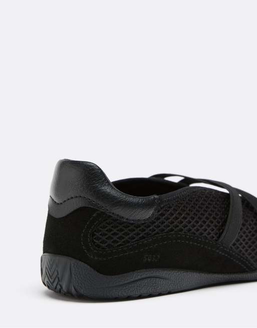 Stradivarius S032 sneaker con punta divisa nere, 5 di 6
