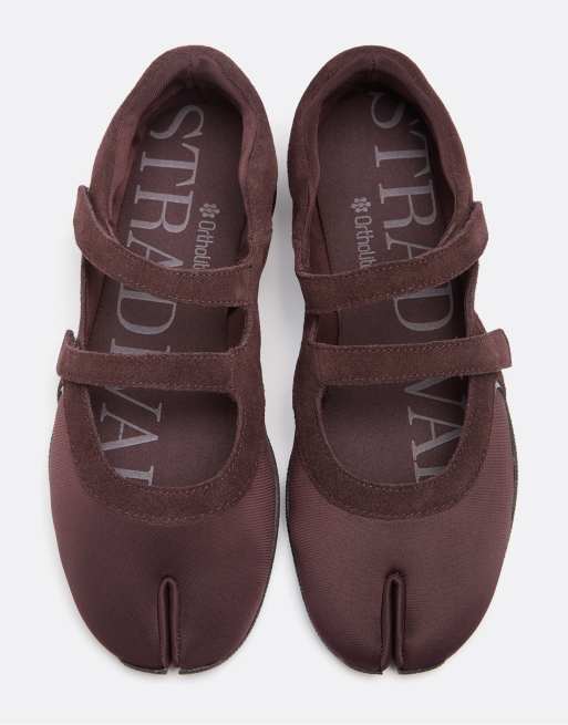 Stradivarius S032 sneakers con punta divisa marroni, 3 di 7