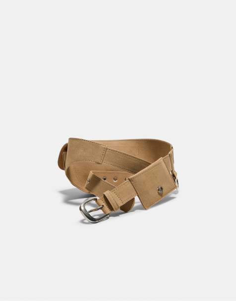 Stradivarius - Sac banane clouté en imitation daim - Beige - view 1