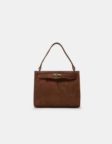 Stradivarius - Sac bandoulière carré rigide - Marron - view 1