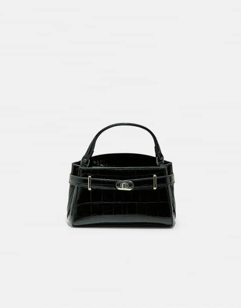 Stradivarius sac bandoulière city effet coco noir - view 1