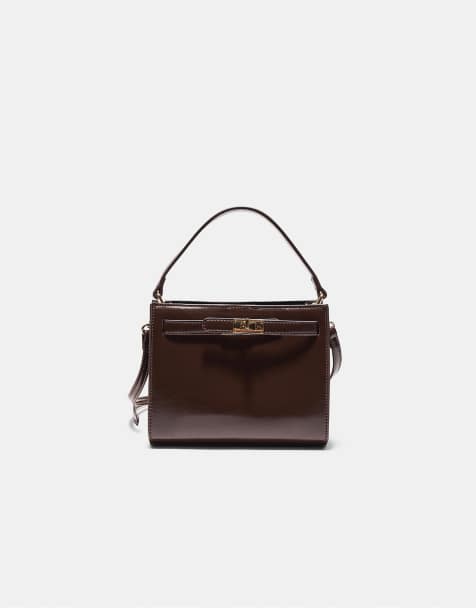 Stradivarius - Sac bandoulière en imitation cuir - Marron - view 1