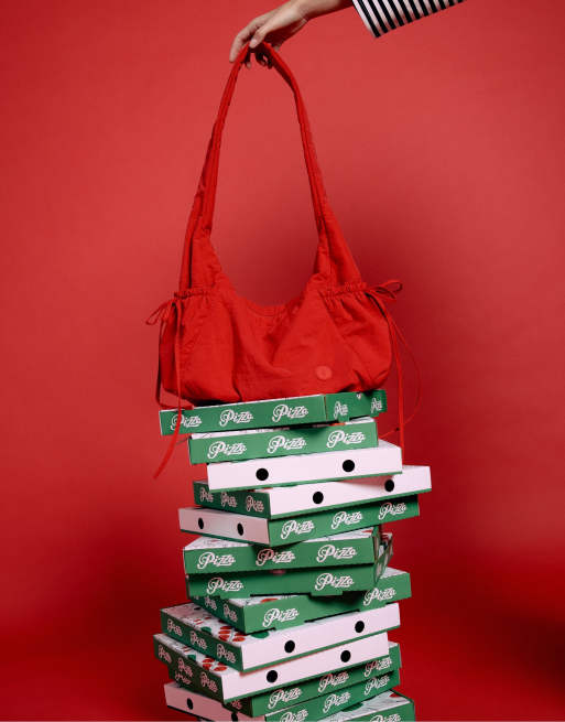 Stradivarius sac bandoulière sport à poche rouge, 3 de 4