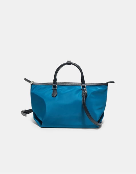 Stradivarius sac bandoulière zippé bleu sarcelle - view 1