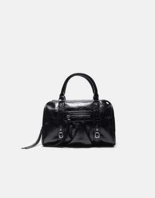Stradivarius - Sac bowling taille moyenne - Noir