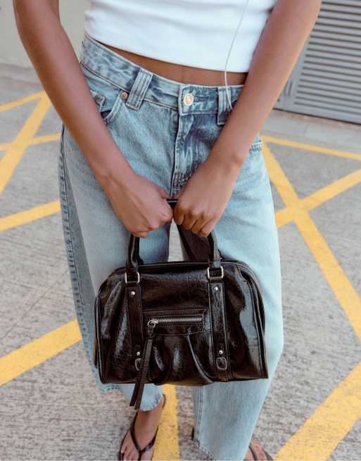 Stradivarius - Sac bowling taille moyenne - Noir, 3 de 4