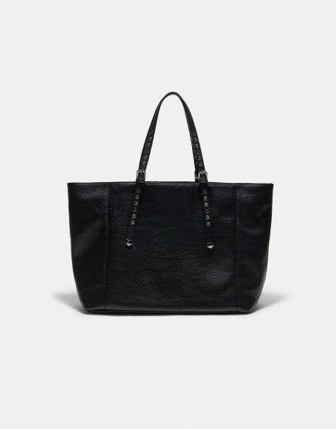 Stradivarius sac cabas à clous avec anses noir - view 1