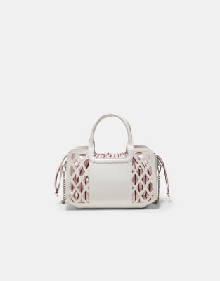 Stradivarius - Sac fourre-tout style panier - Blanc