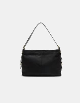 Stradivarius - Sac porté épaule à anneaux - Noir