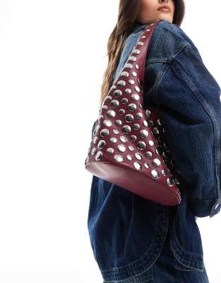 Sac à Main Bandoulière Banned Apparel - Motif Cerises & Crânes, Style Rockabilly Goth, Noir, Taille Moyenne