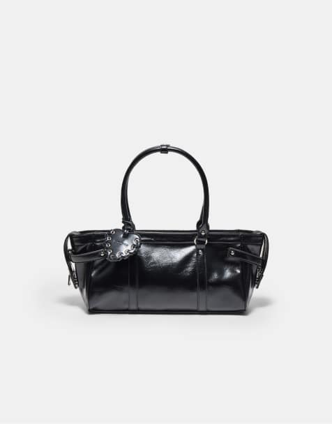 Stradivarius - Sac porté épaule à détail cœur - Noir - view 1