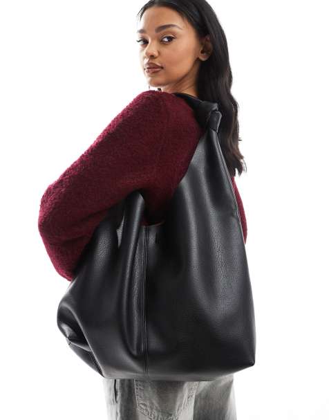 Stradivarius - Sac porté épaule à détail noué - Noir - view 1