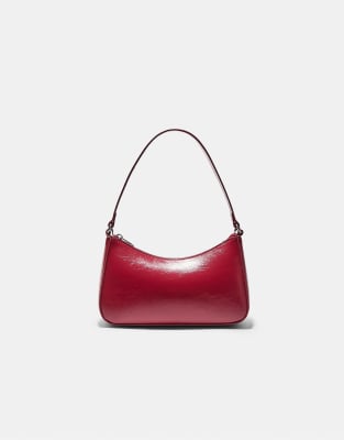 Stradivarius - Sac porté épaule avec chaîne - Rouge