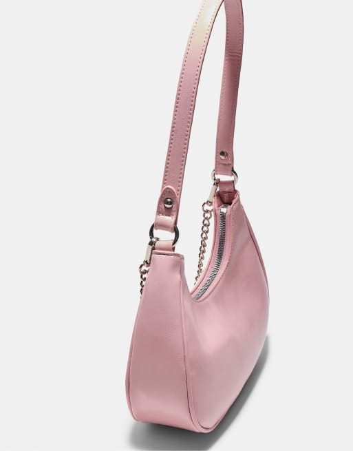 Stradivarius - Sac porté épaule demi-lune - Rose pastel, 2 de 3