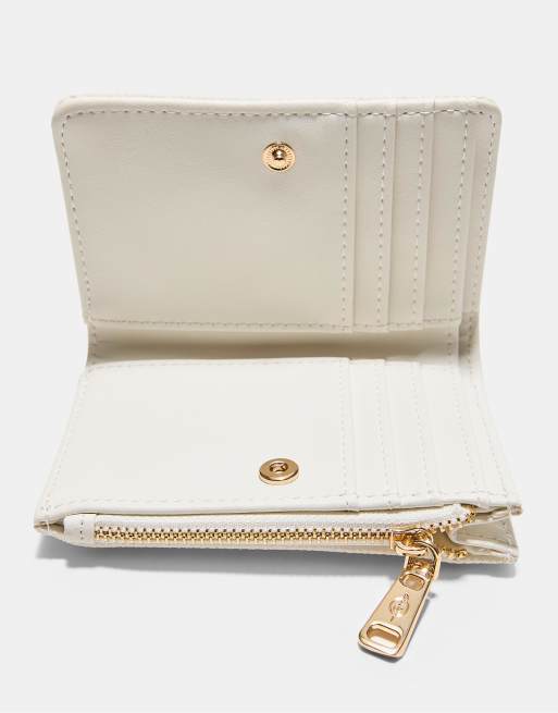 Stradivarius Saffiano card holder purse in white, 2 of 4