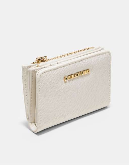 Stradivarius Saffiano card holder purse in white, 3 of 4