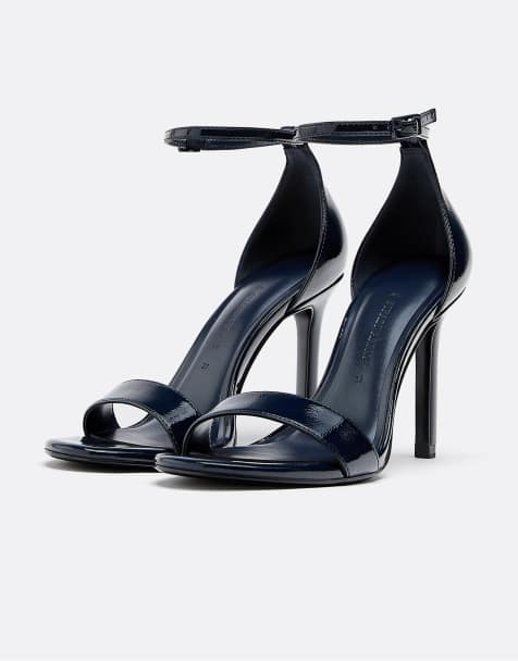 Stradivarius - Sandalen met hak en bandjes in blauw - view 1