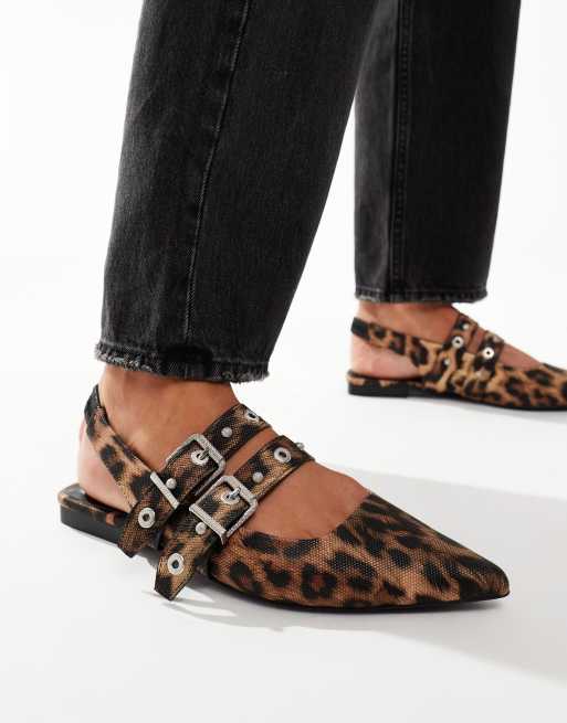 Stradivarius - Sandaler med leopardprint og spændedetalje, 2 af 4