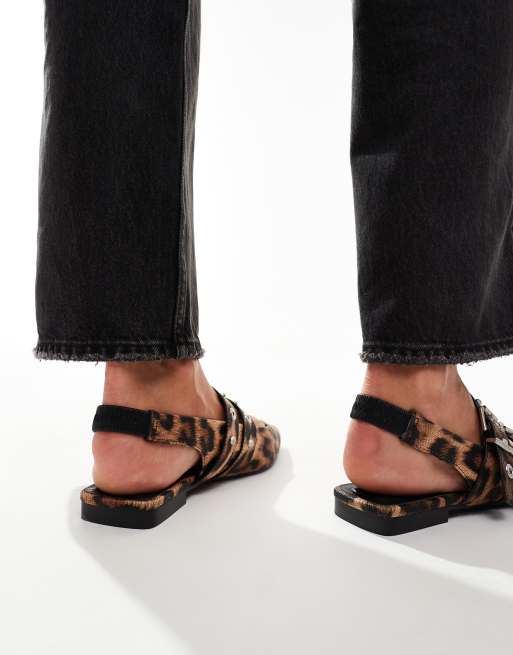 Stradivarius - Sandali con fibbia e stampa leopardata, 4 di 4