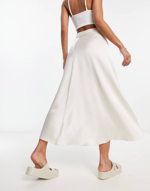 white satin skirt xs max