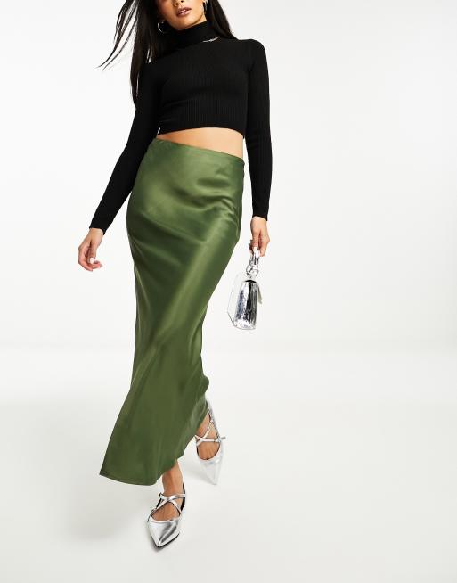 Khaki 2024 slip skirt