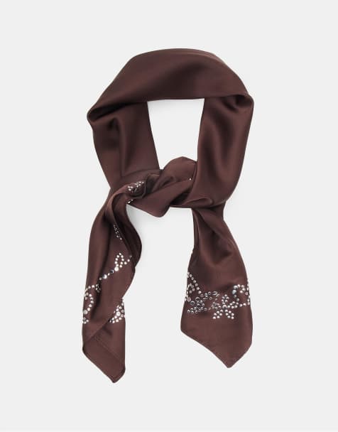 Stradivarius Scarf with bit detail in brown - view 1