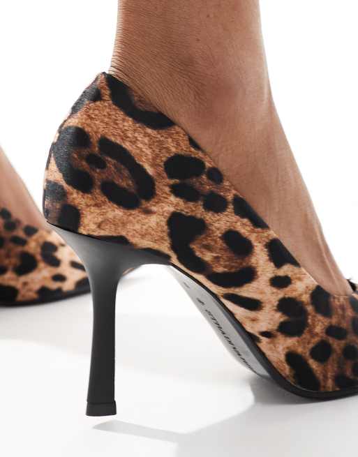 Stradivarius Scarpe decollete con tacco leopardate