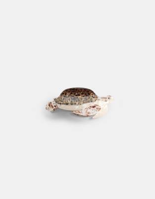 Parcelona Haarklammer Mit Schildkrötenmuster – Schmales Design, Braun | Für Mittellanges Bis Feines Haar, Made In France