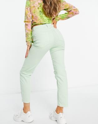 mint green mom jeans